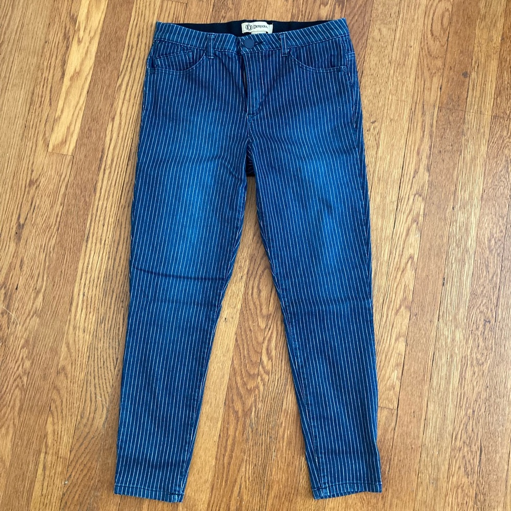 “Ab”solution jeans navy stripe